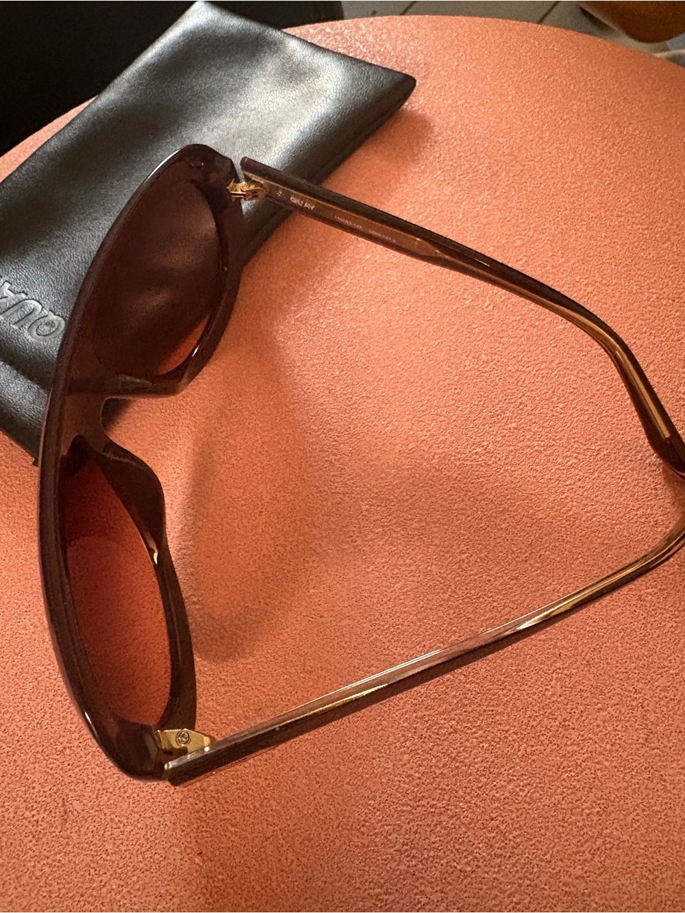Quay Set List Aviator/Shield Sunglasses - Purple Frame, Dark Brown Camel Lens - Picture 11 of 11